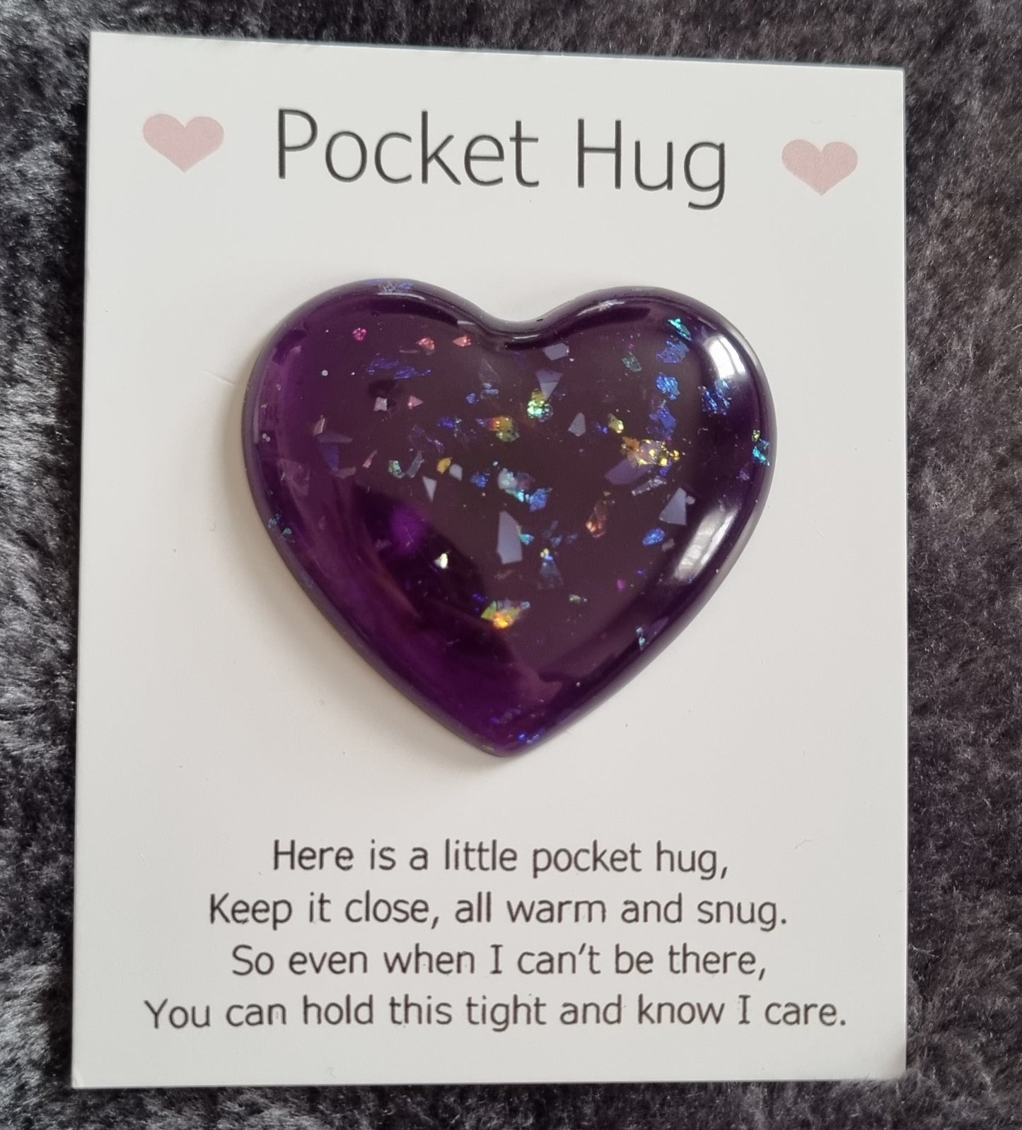 Handmade Epoxy Resin Heart Pocket Hug