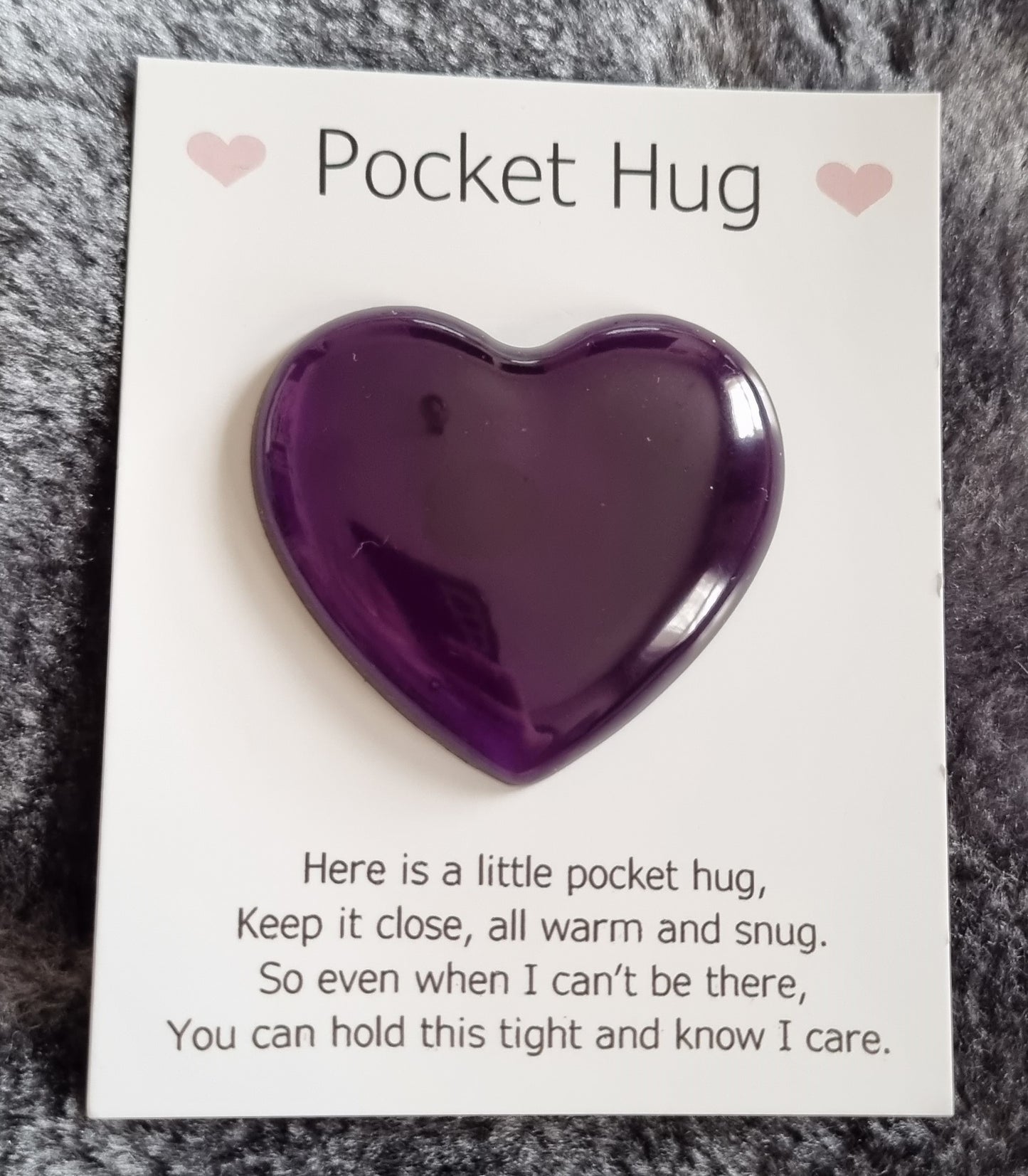 Handmade Epoxy Resin Heart Pocket Hug