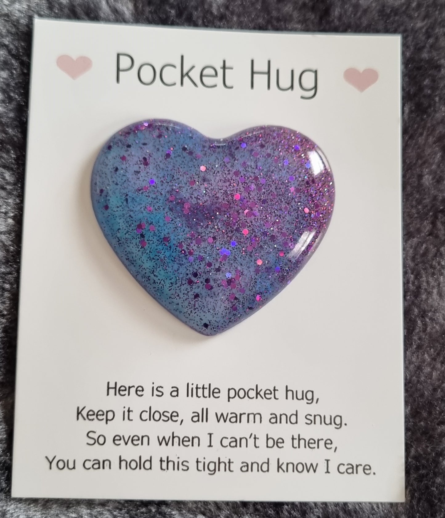 Handmade Epoxy Resin Heart Pocket Hug