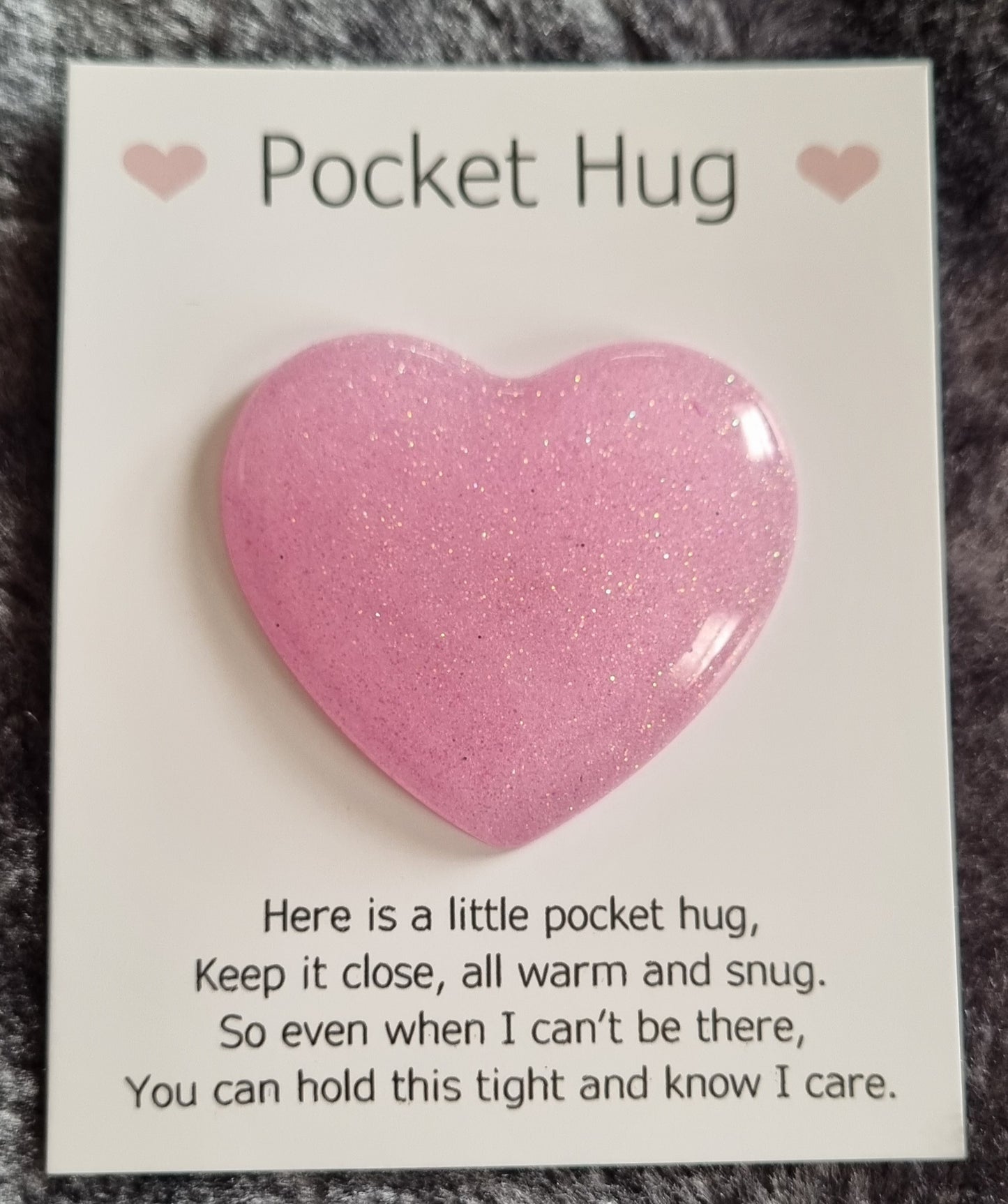 Handmade Epoxy Resin Heart Pocket Hug