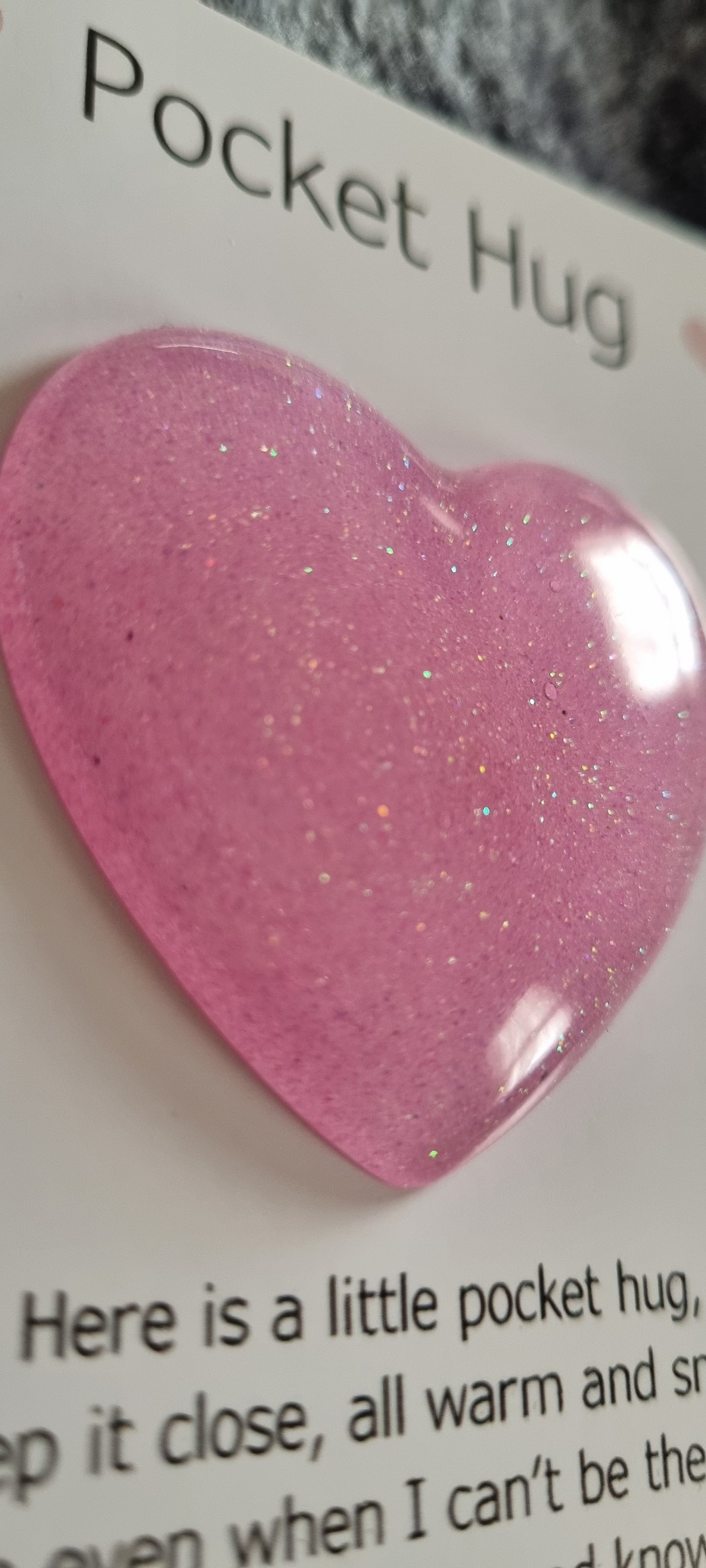 Handmade Epoxy Resin Heart Pocket Hug