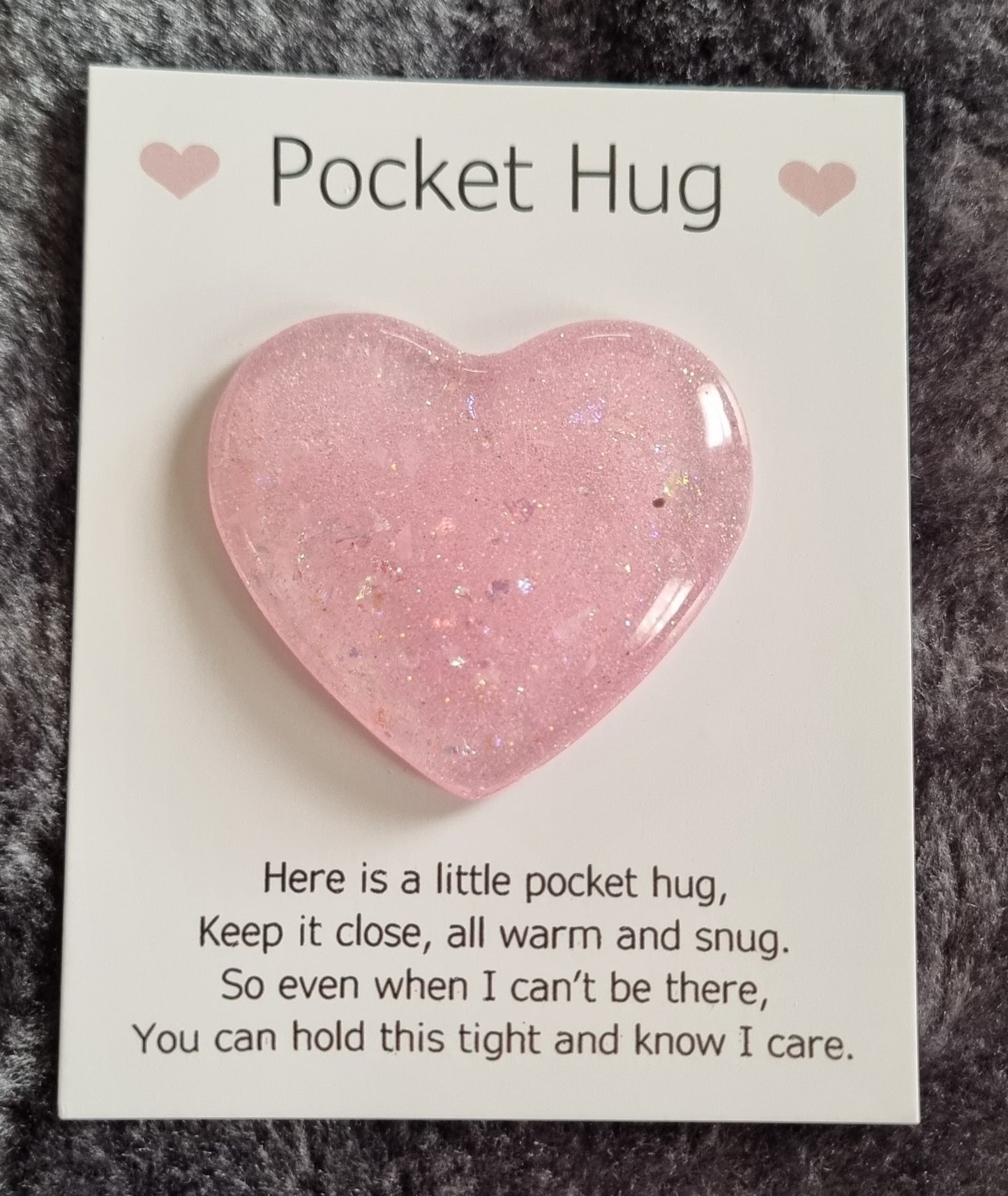 Handmade Epoxy Resin Heart Pocket Hug