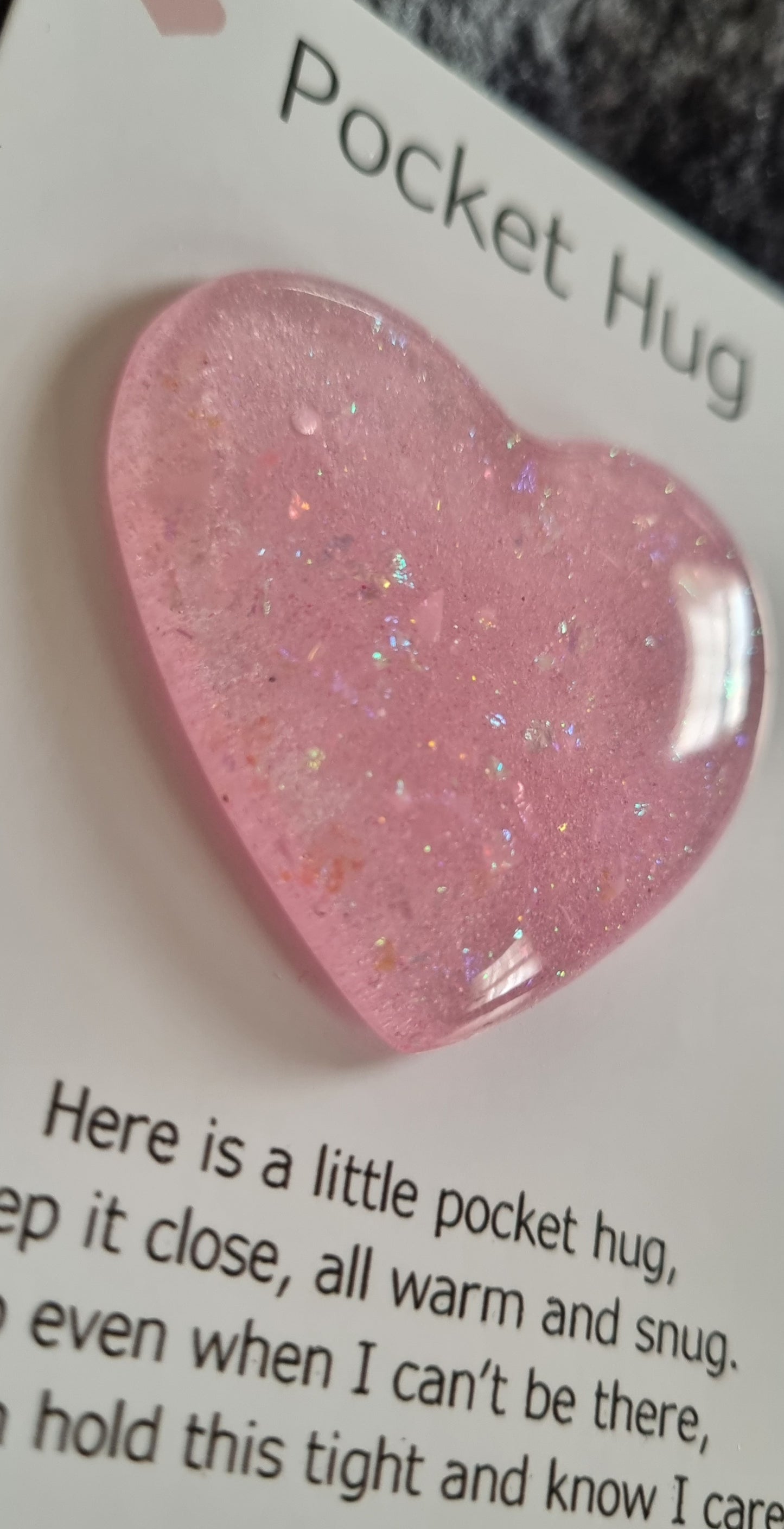 Handmade Epoxy Resin Heart Pocket Hug