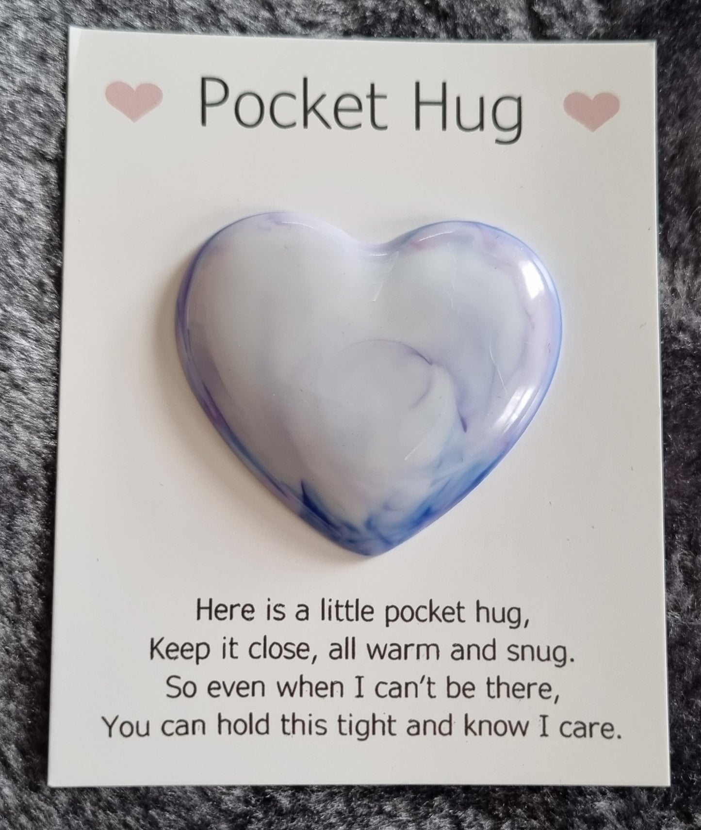 Handmade Epoxy Resin Heart Pocket Hug