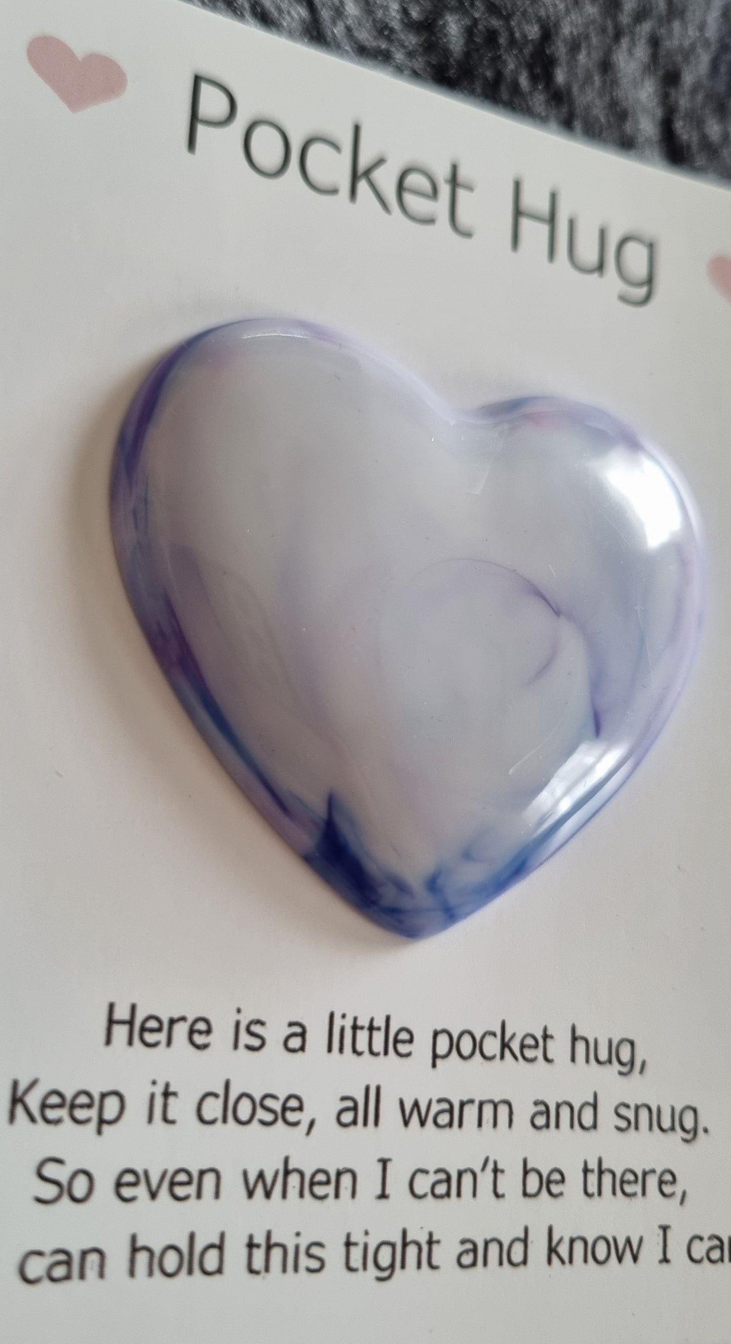 Handmade Epoxy Resin Heart Pocket Hug
