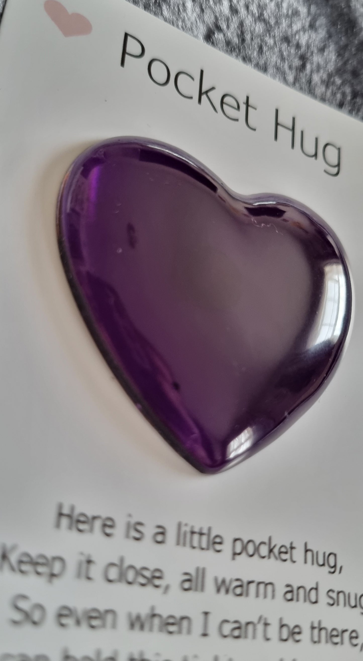 Handmade Epoxy Resin Heart Pocket Hug