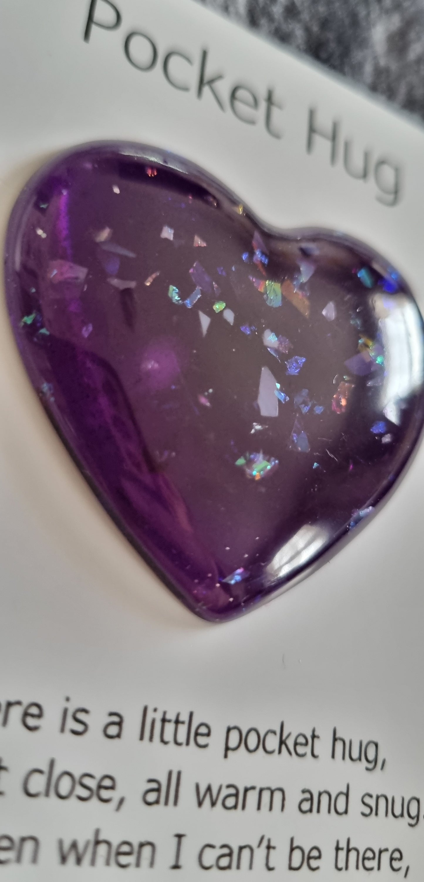 Handmade Epoxy Resin Heart Pocket Hug