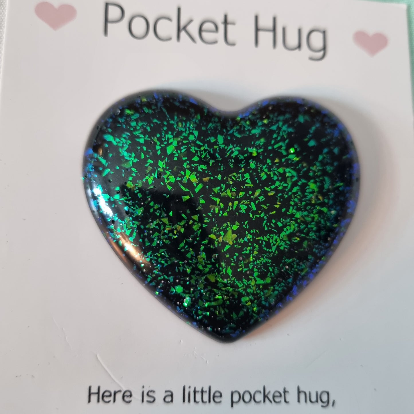 Handmade Epoxy Resin Heart Pocket Hug