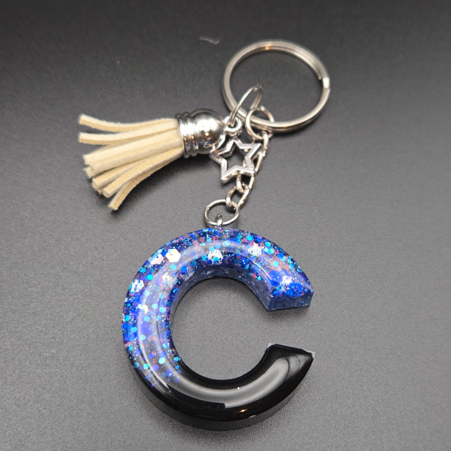 Resin Letter Keyring – Initial C