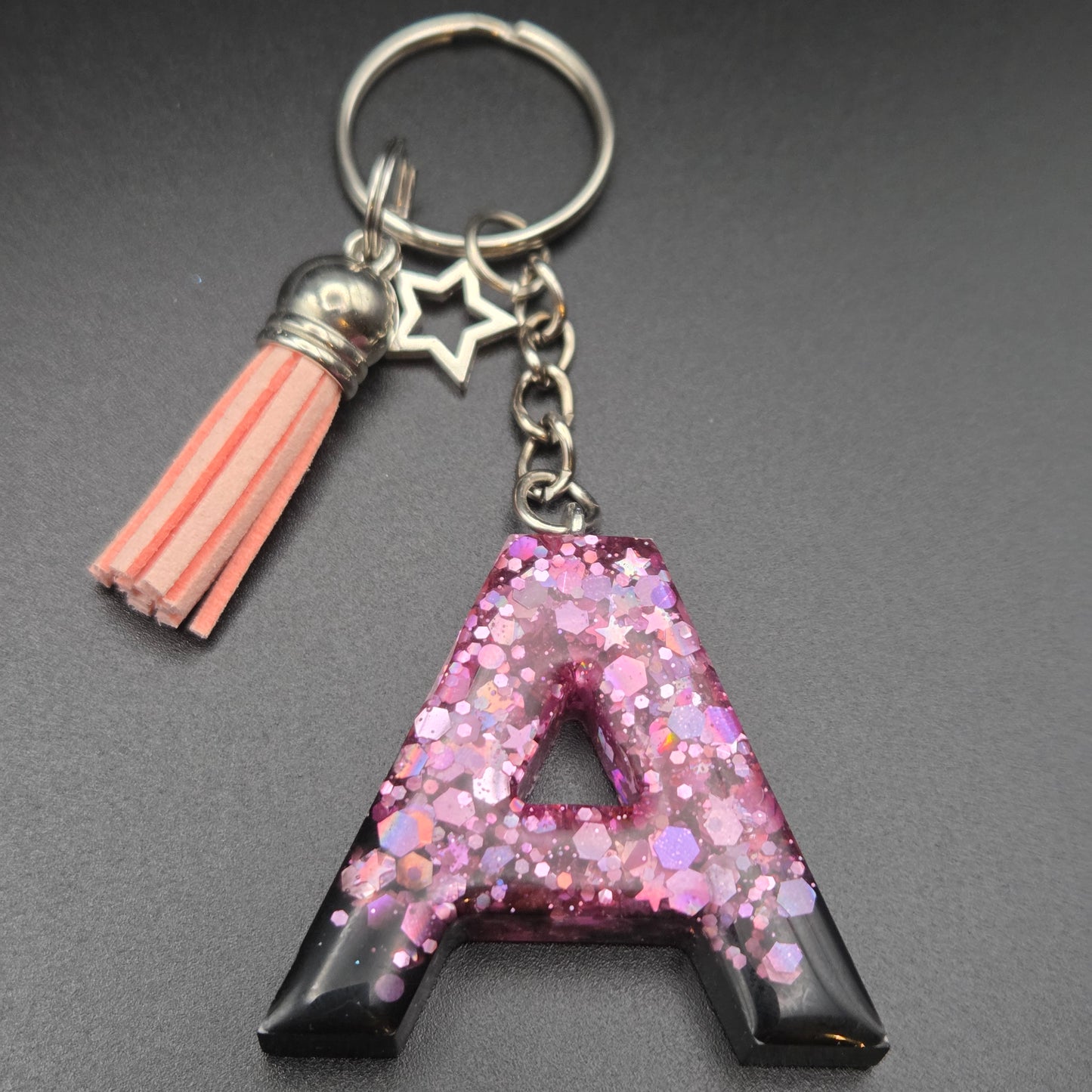 Resin Letter Keyring – Initial A