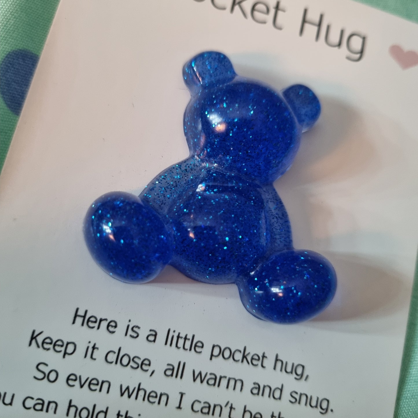 Handmade Epoxy Resin Bear Pocket Hug