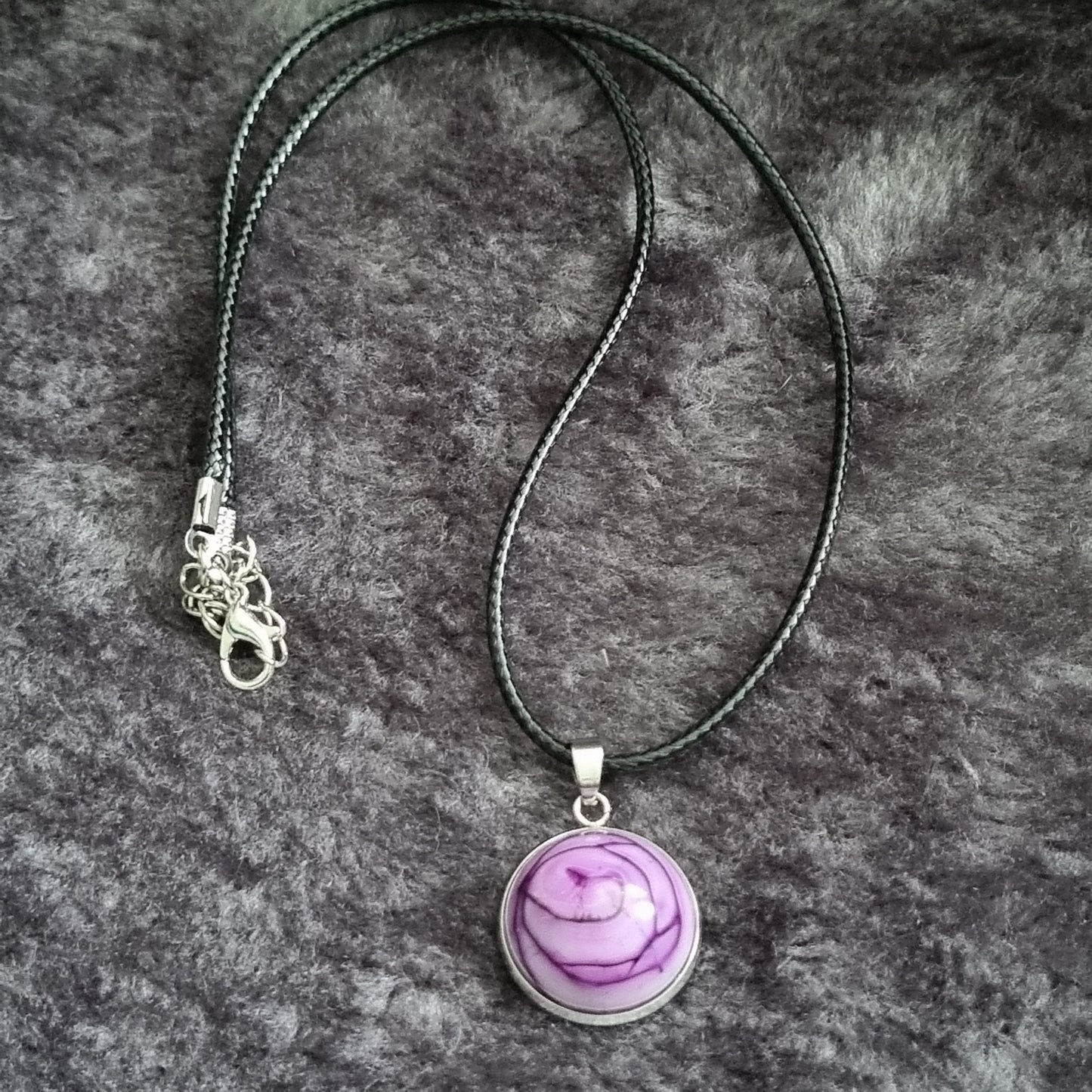 Handmade Round Epoxy Resin Necklace - Small
