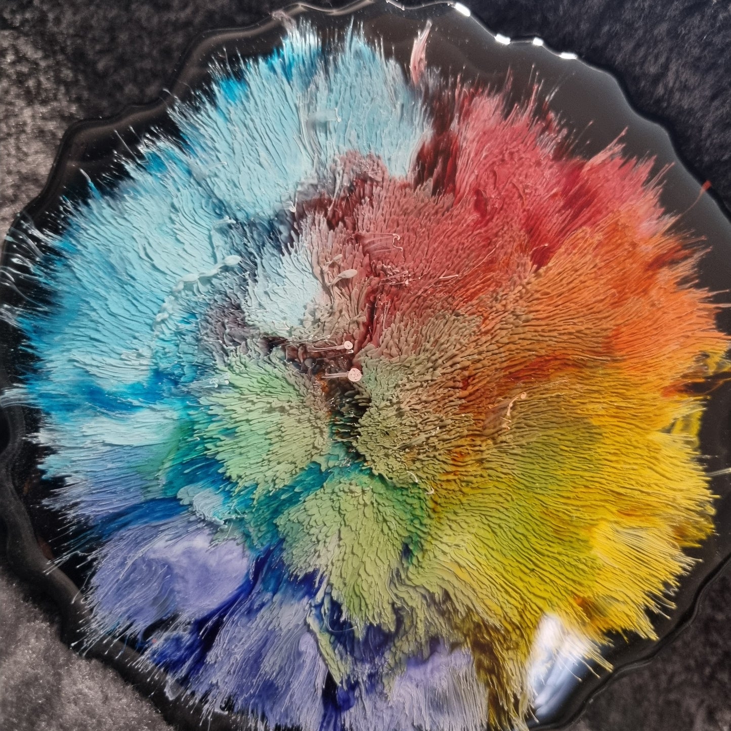 Large Irregular Rainbow Burst Petri Coasters