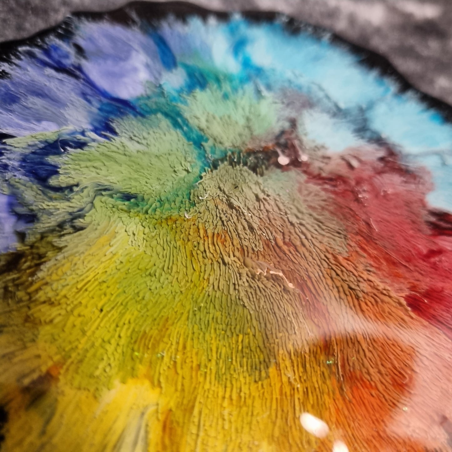 Large Irregular Rainbow Burst Petri Coasters