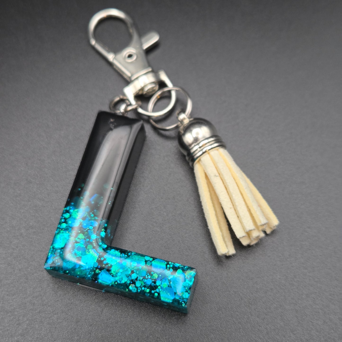 Resin Letter Keyring – Initial L