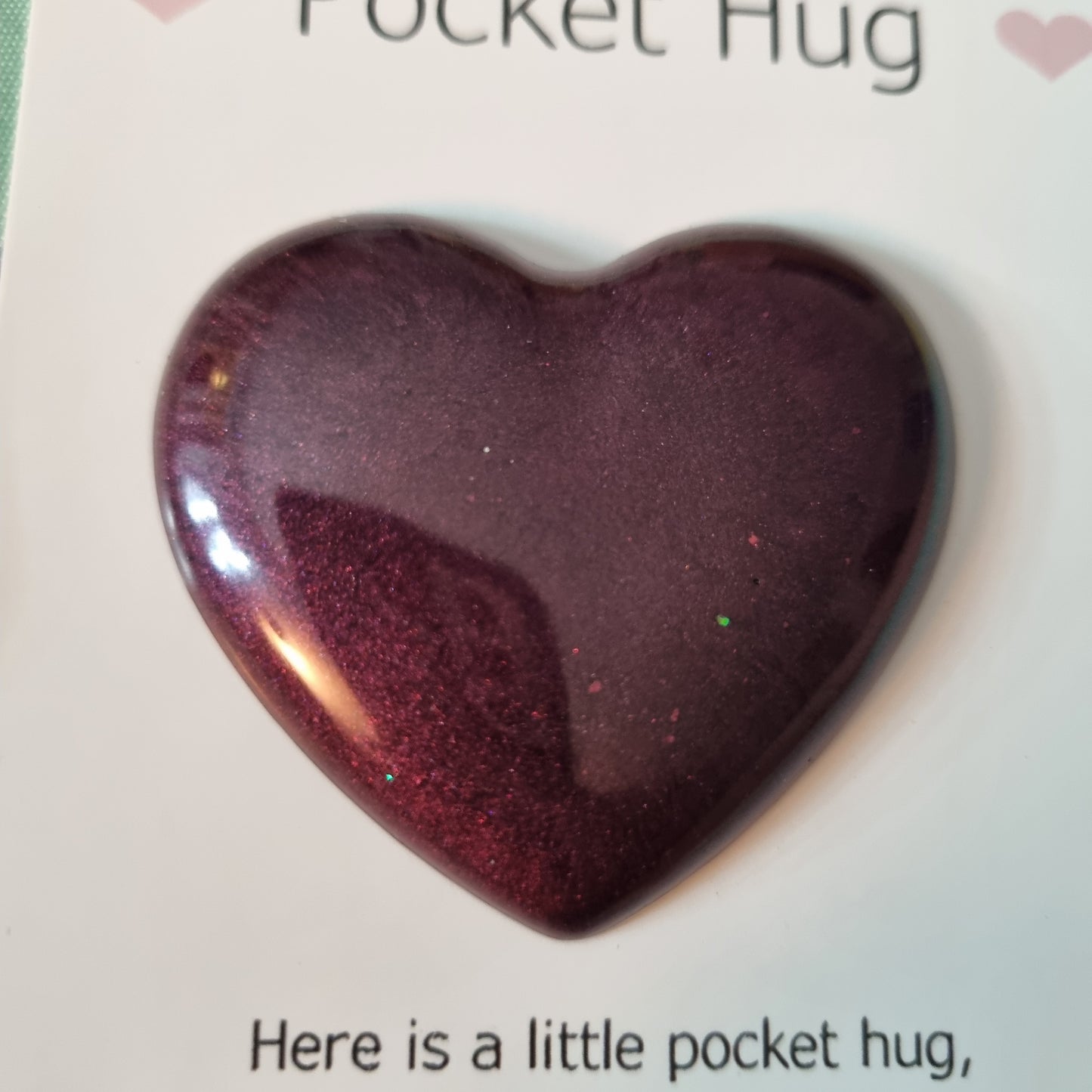 Handmade Epoxy Resin Heart Pocket Hug