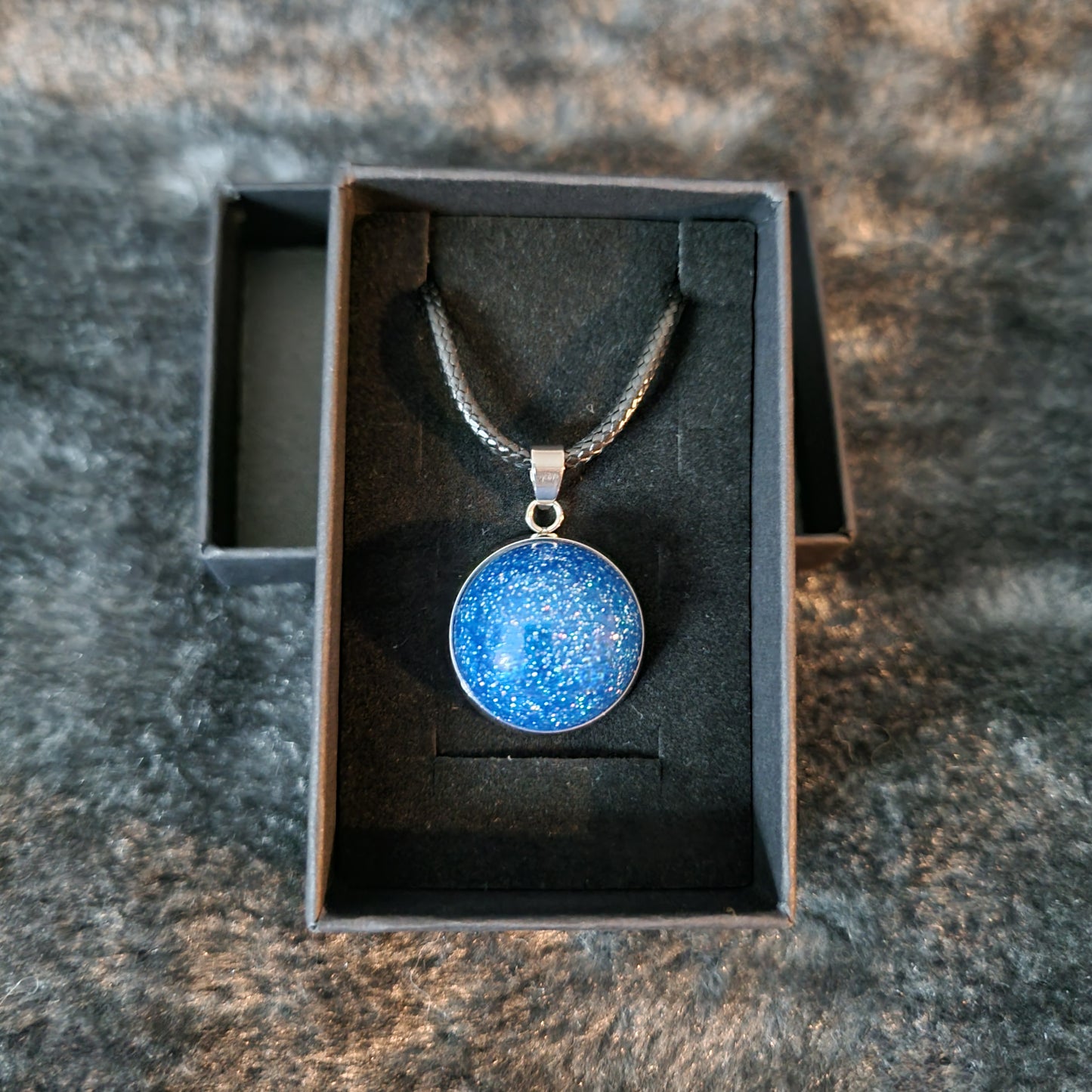 Handmade Round Epoxy Resin Necklace - Small