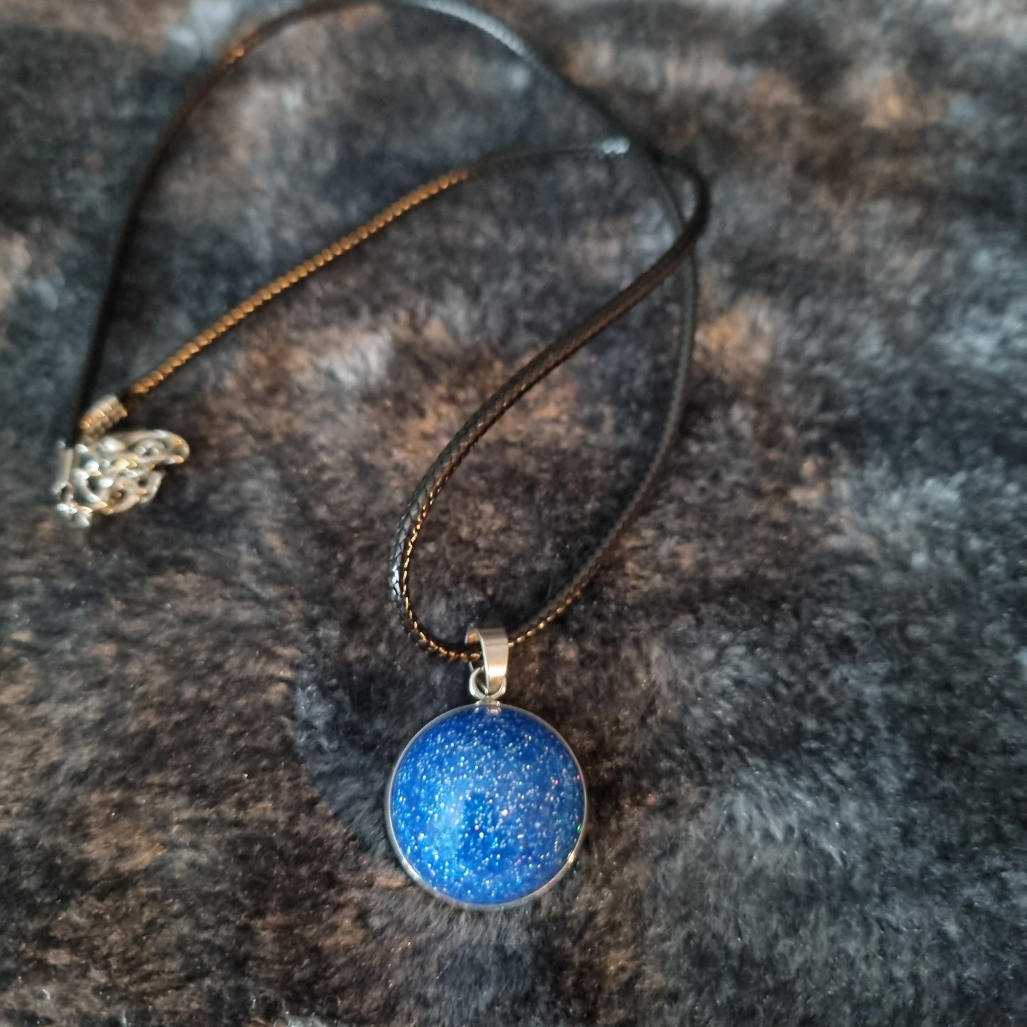 Handmade Round Epoxy Resin Necklace - Small