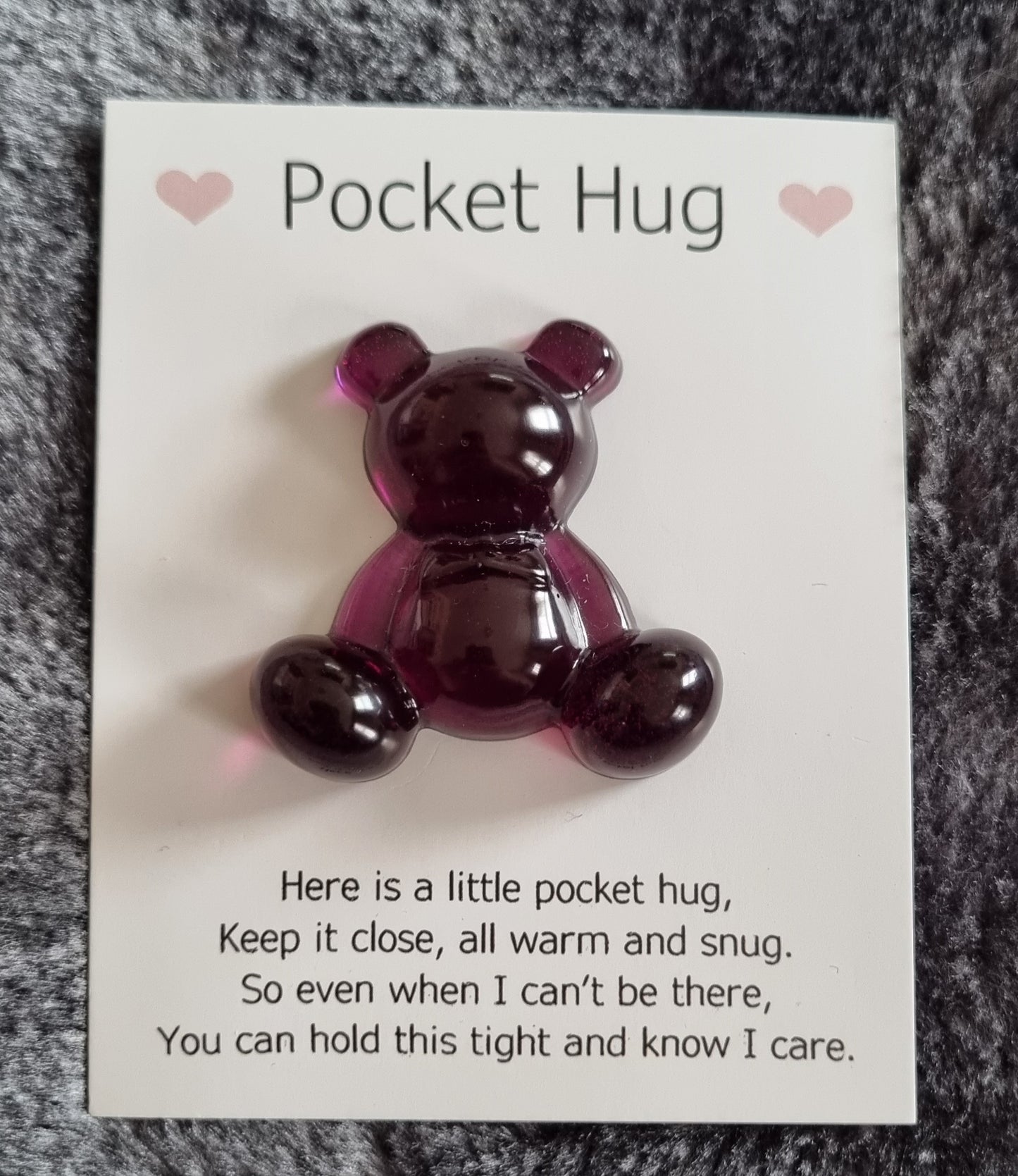 Handmade Epoxy Resin Bear Pocket Hug