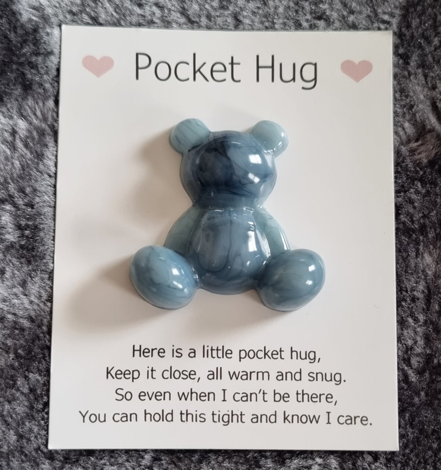 Handmade Epoxy Resin Bear Pocket Hug