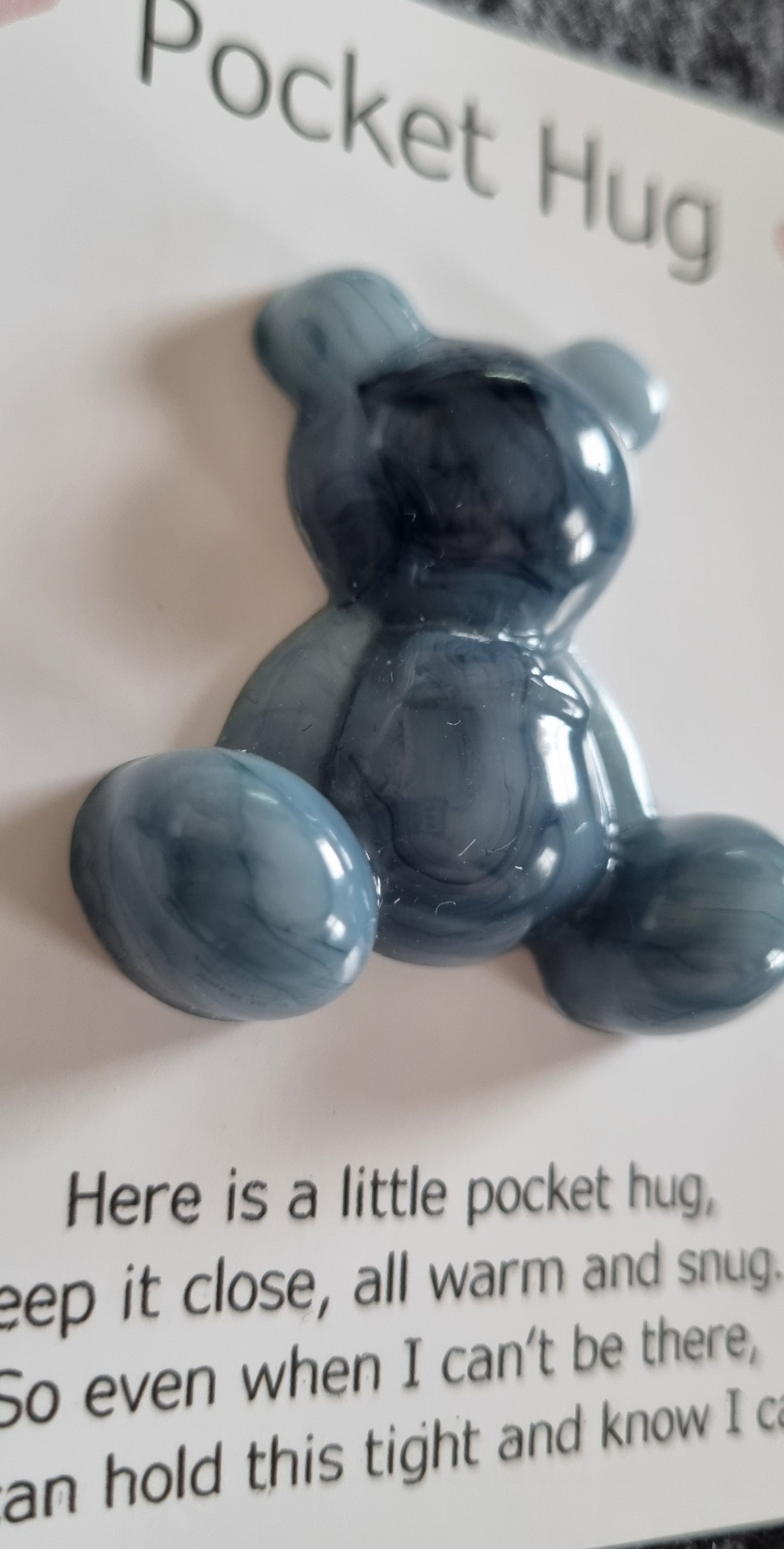 Handmade Epoxy Resin Bear Pocket Hug
