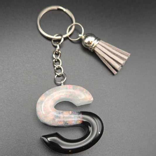 Resin Letter Keyring – Initial S