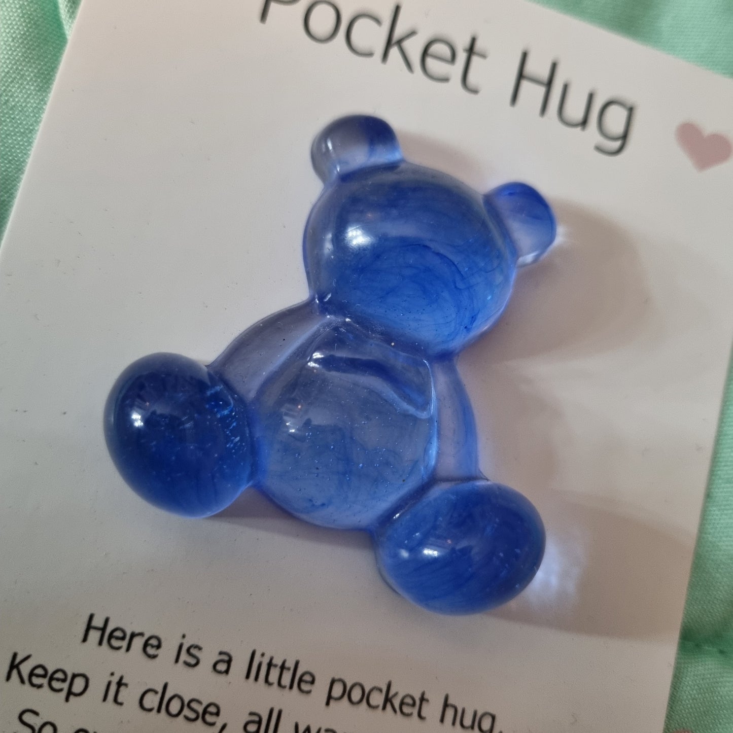 Handmade Epoxy Resin Bear Pocket Hug