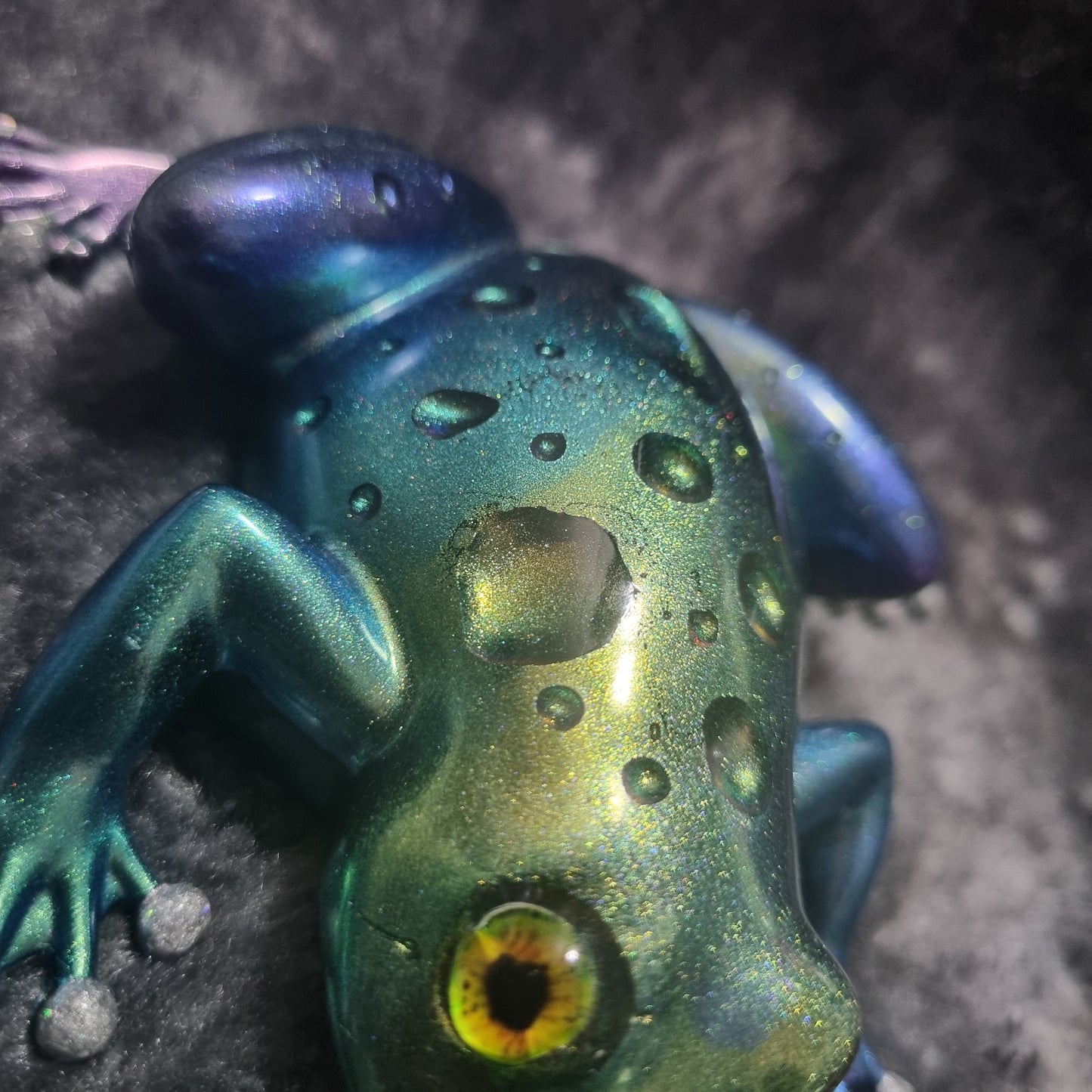 Handmade Epoxy Resin Raindrop Frog