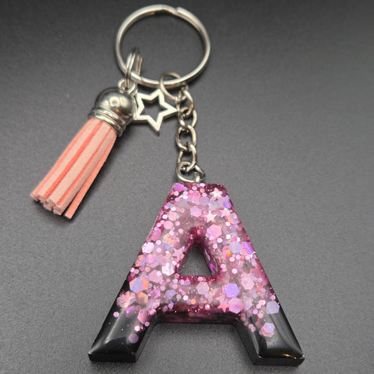 Resin Letter Keyring – Initial A
