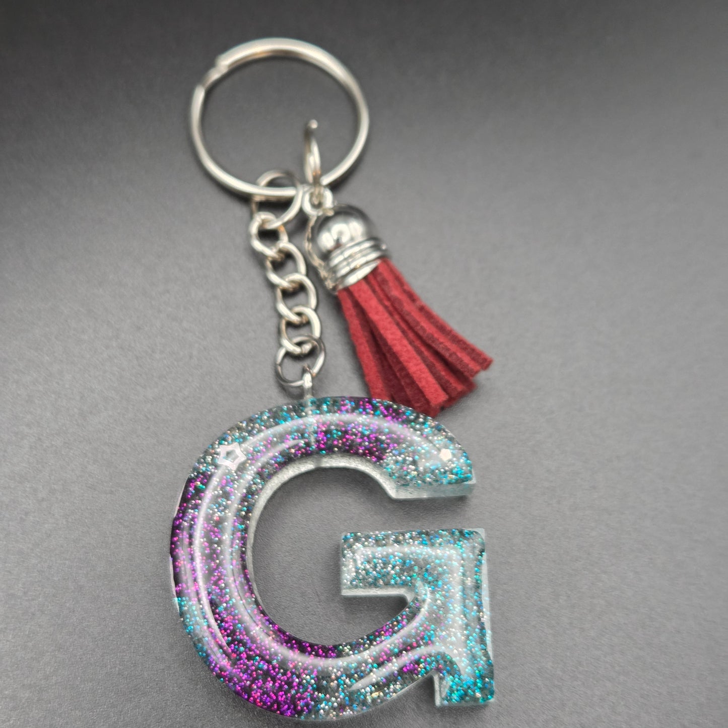 Resin Letter Keyring – Initial G