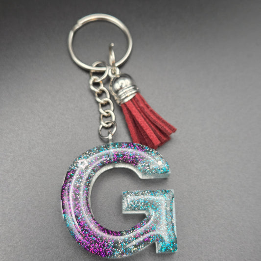 Resin Letter Keyring – Initial G