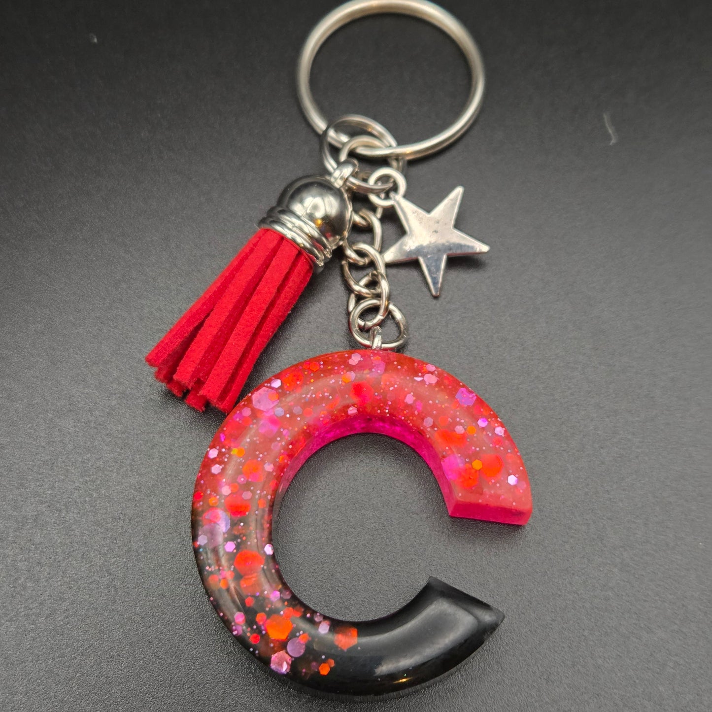 Resin Letter Keyring – Initial C