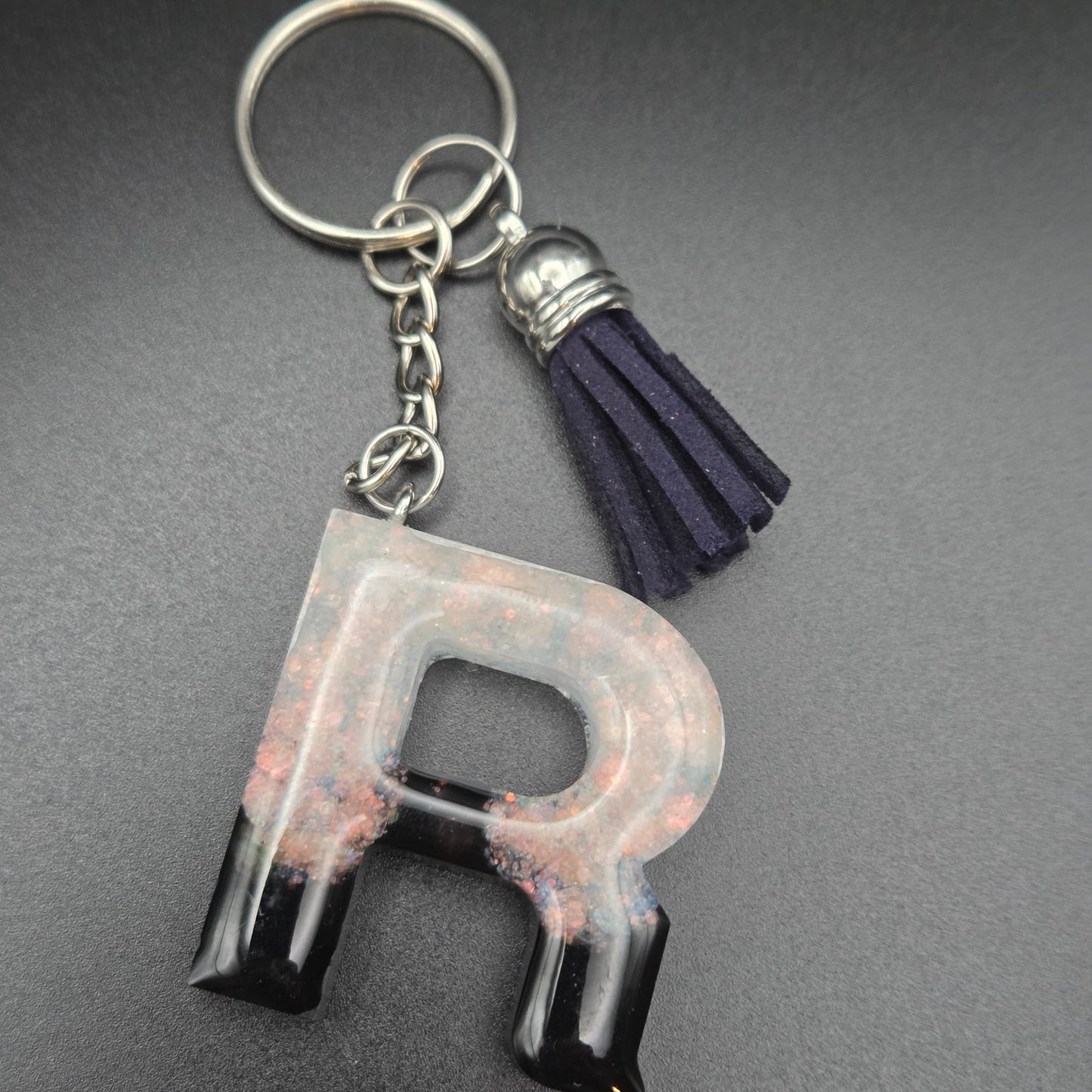 Resin Letter Keyring – Initial R
