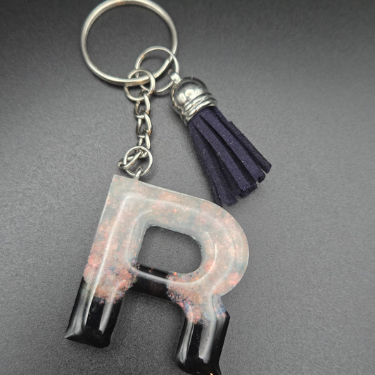 Resin Letter Keyring – Initial R