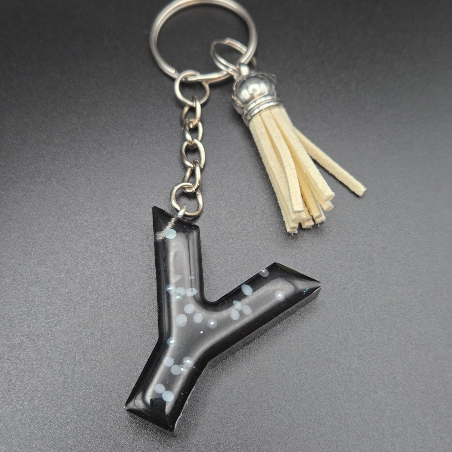Resin Letter Keyring – Initial Y