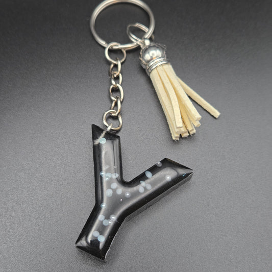 Resin Letter Keyring – Initial Y