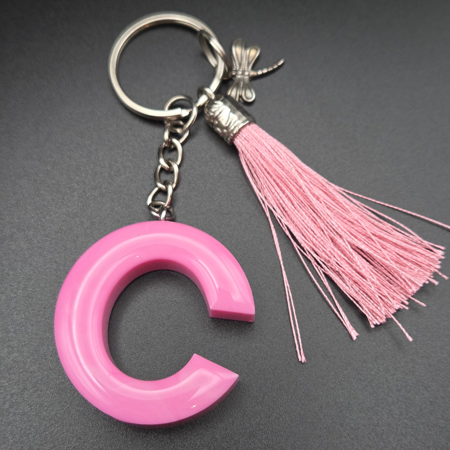 Resin Letter Keyring – Initial C
