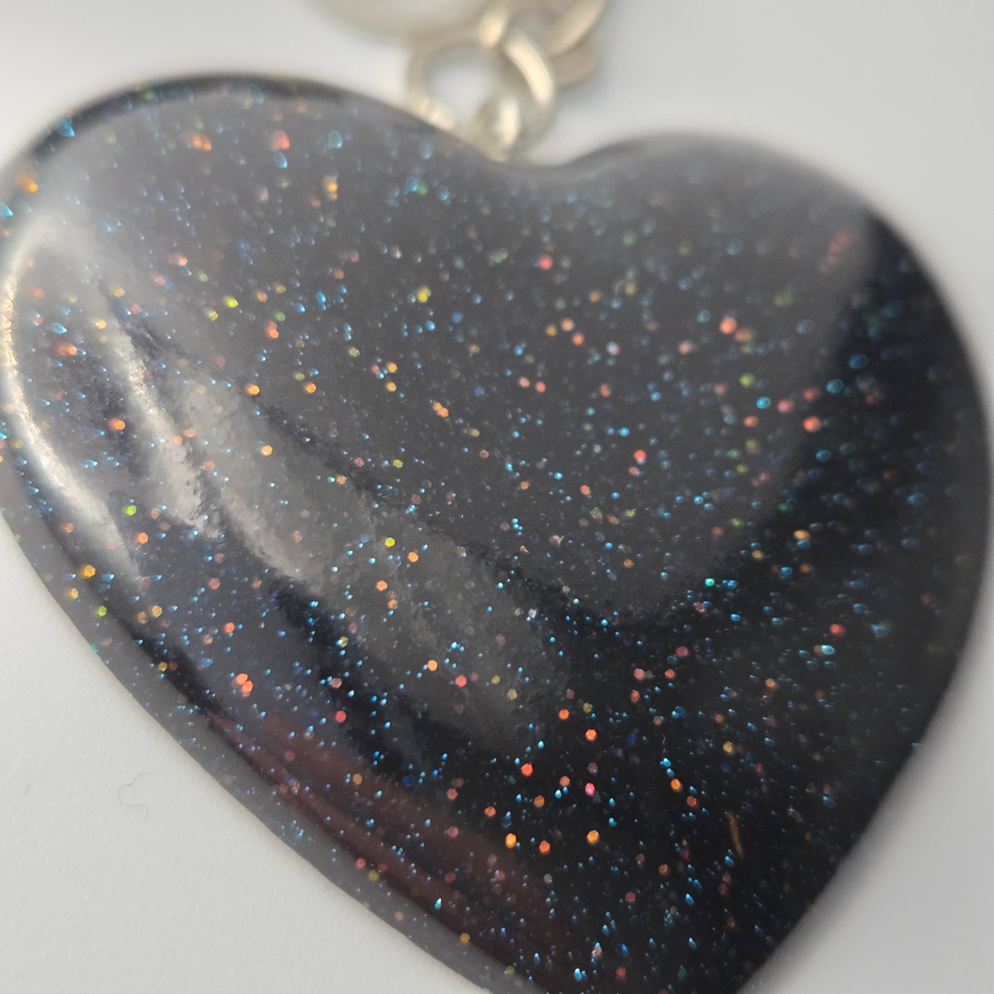 Resin Heart Keyring