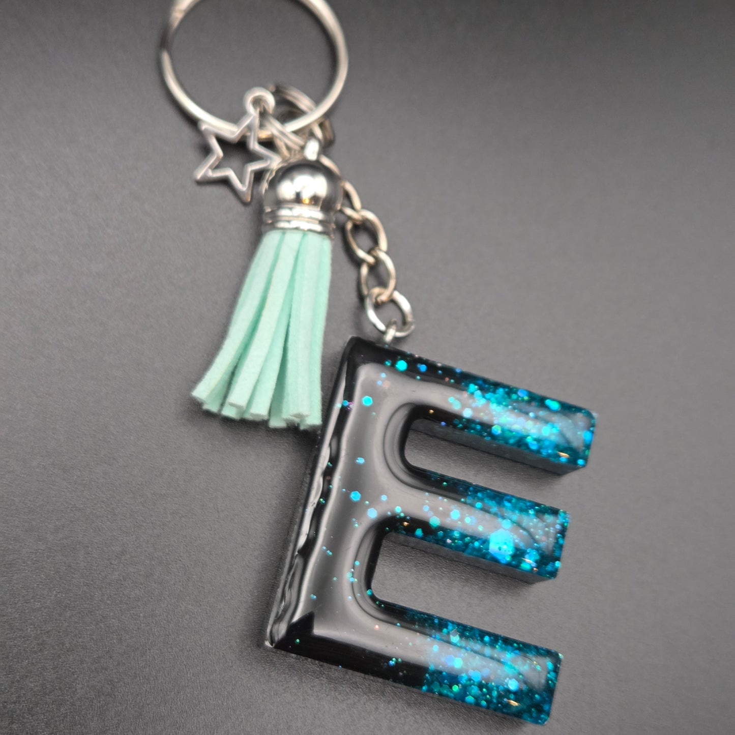 Resin Letter Keyring – Initial E