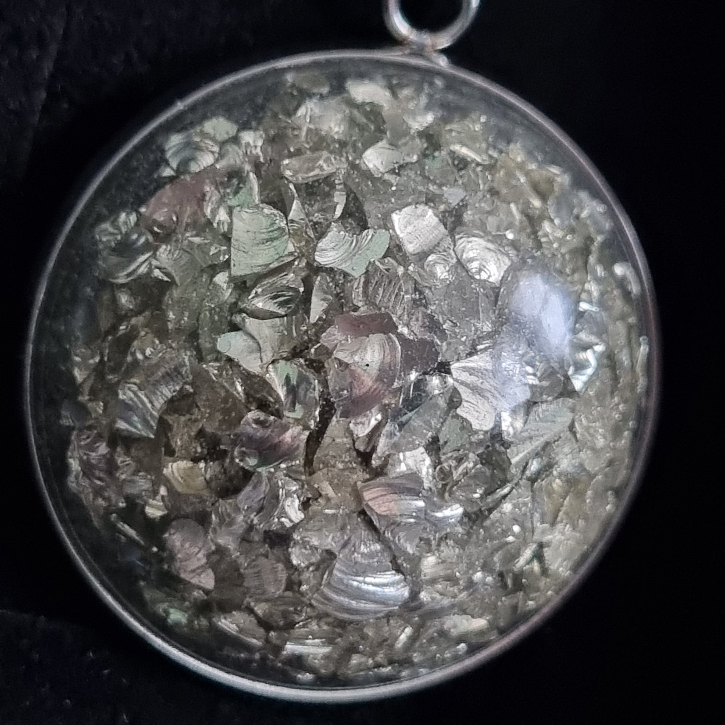 Handmade Round Epoxy Resin Necklace - Medium