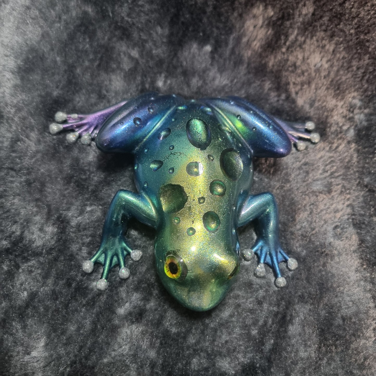 Handmade Epoxy Resin Raindrop Frog